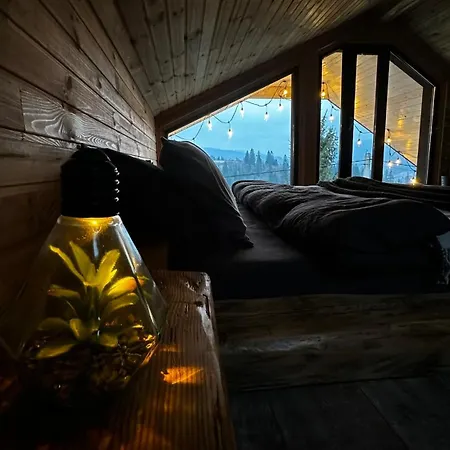 Σαλέ карпатське Hygge для двох з чаном-джакузі у горах *
