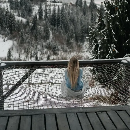 Σαλέ карпатське Hygge для двох з чаном-джакузі у горах *
