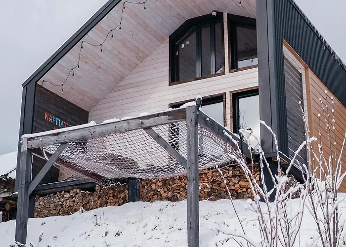 Chalet карпатське Hygge для двох з чаном-джакузі у горах *