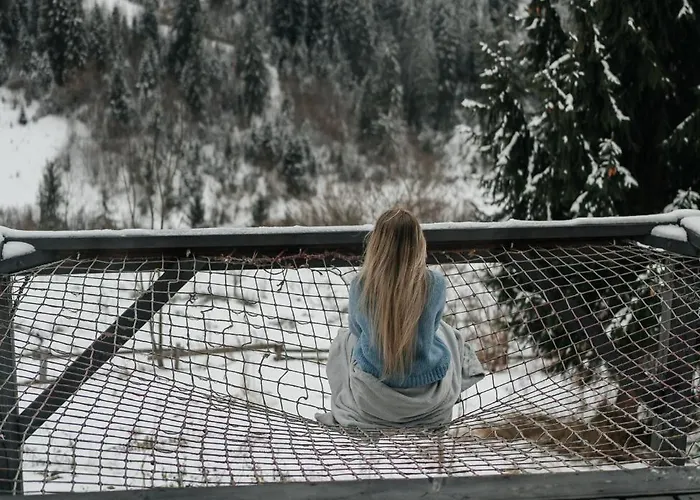 Chalet карпатське Hygge для двох з чаном-джакузі у горах *